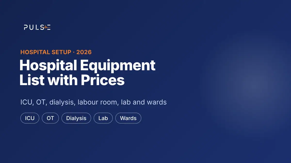 Hospital Equipment List by Department