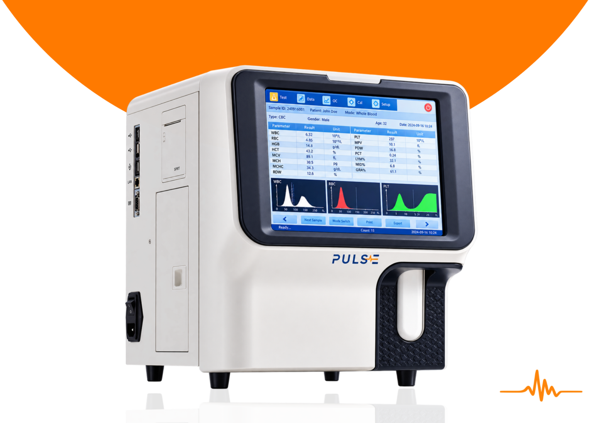 Pulse ZT370 3-Part-Diff Hematology Analyzer