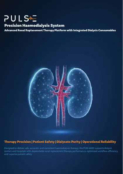Cover of the Pulse Renal Care Brochure (PDM-6000 and Consumables)
