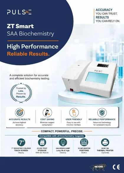 Cover of the ZT Smart SAA Biochemistry Analyzer Brochure