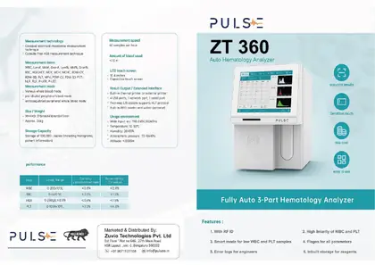 Cover of the ZT360 Auto Hematology Analyzer Brochure